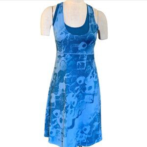 Mountain HardWear Racerback Activewear Dress Sz M Blue w/ Bra #93B